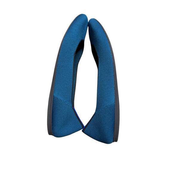 Rothy’s The Square Flat Pacific Blue Knit Shoes Size 10 Washable Eco Sustainable - Picture 7 of 8